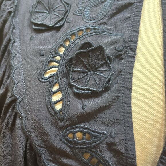 See By Chloe Blue Ruffled Bib Collar Blouse, US6 - Picture 8 of 16